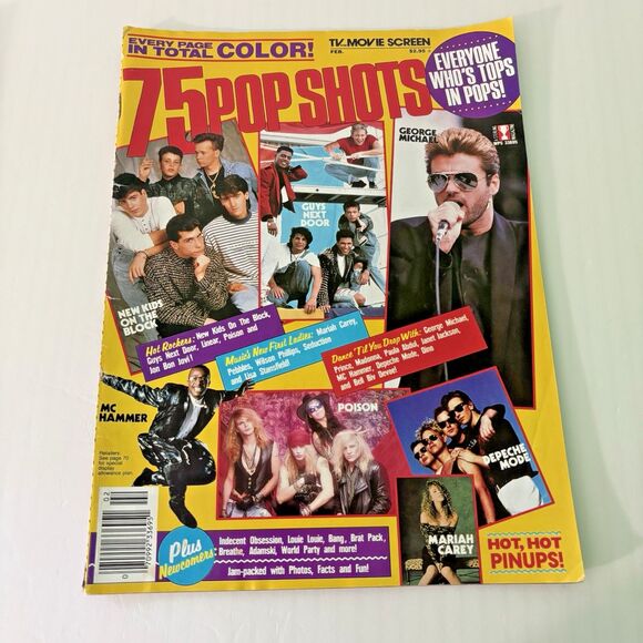 TV and Movie Screen 75 Pop Shots Magazine February 1991 Vol 37 No 6 NKOTB Poison - Picture 1 of 3